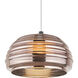 Haze LED 12.5 inch Black Pendant Ceiling Light in Espresso Copper