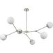 Haas 6 Light 50 inch Brushed Nickel Chandelier Ceiling Light, Design Series