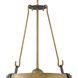 Cartwright 3 Light 19.5 inch Rustic Brass with Oil Rubbed Bronze Indoor Chandelier Ceiling Light