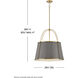 Clarke 4 Light 24.5 inch Lacquered Dark Brass with Dark Matte Grey Indoor Chandelier Ceiling Light