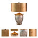 Jackson 24 inch 60.00 watt Antiqued Silver with Gold Accents Table Lamp Portable Light, Flambeau