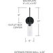 Elijah 1 Light 5 inch Matte Black Sconce Wall Light