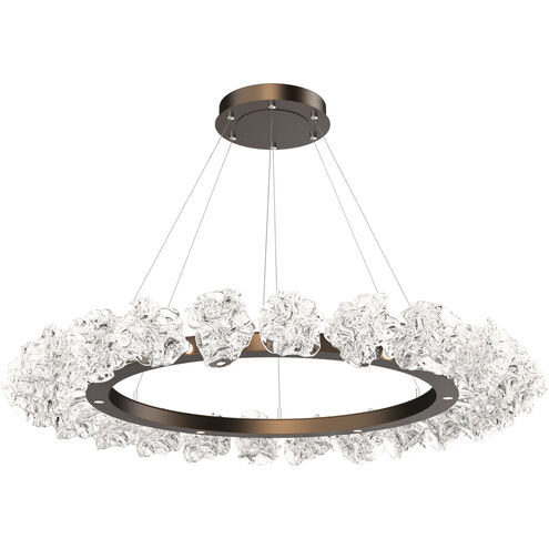 Blossom LED Flat Bronze Chandelier Ceiling Light, Ring