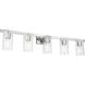 Clarion 5 Light 42 inch Polished Chrome Vanity Sconce Wall Light