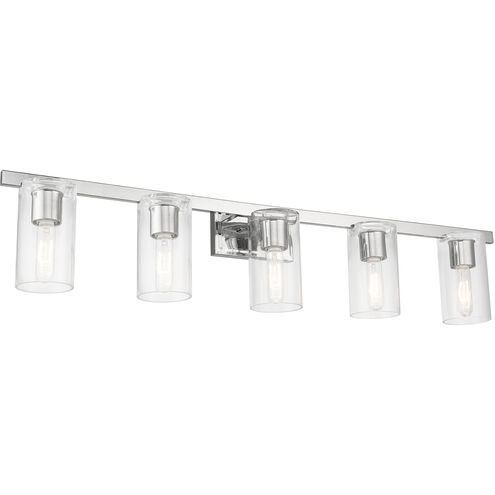 Clarion 5 Light 42 inch Polished Chrome Vanity Sconce Wall Light