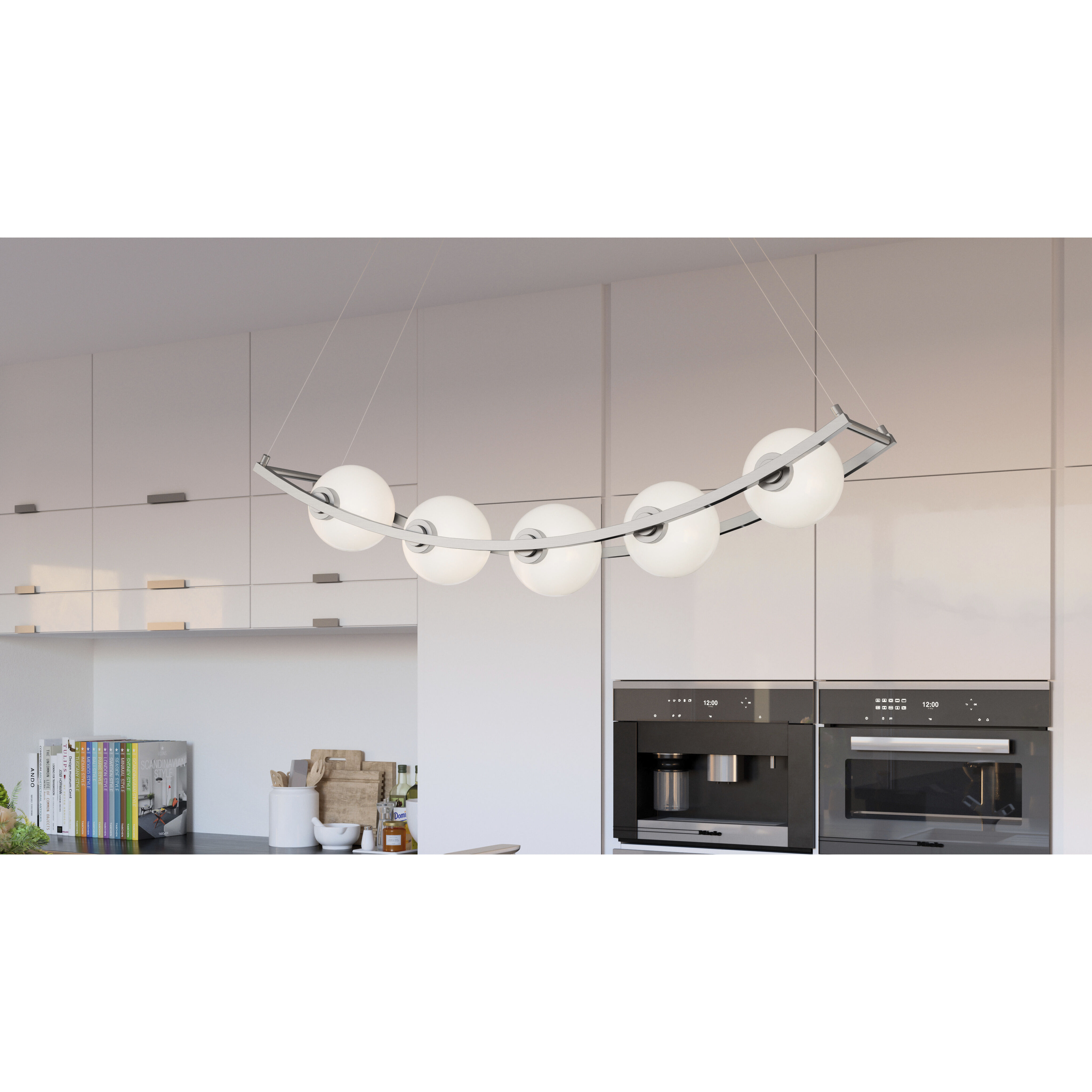 Enzo 5 Light 37.75 inch Brushed Nickel Island Light Ceiling Light
