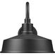 RLM 1 Light 12.5 inch Sand Black Outdoor Wall Light