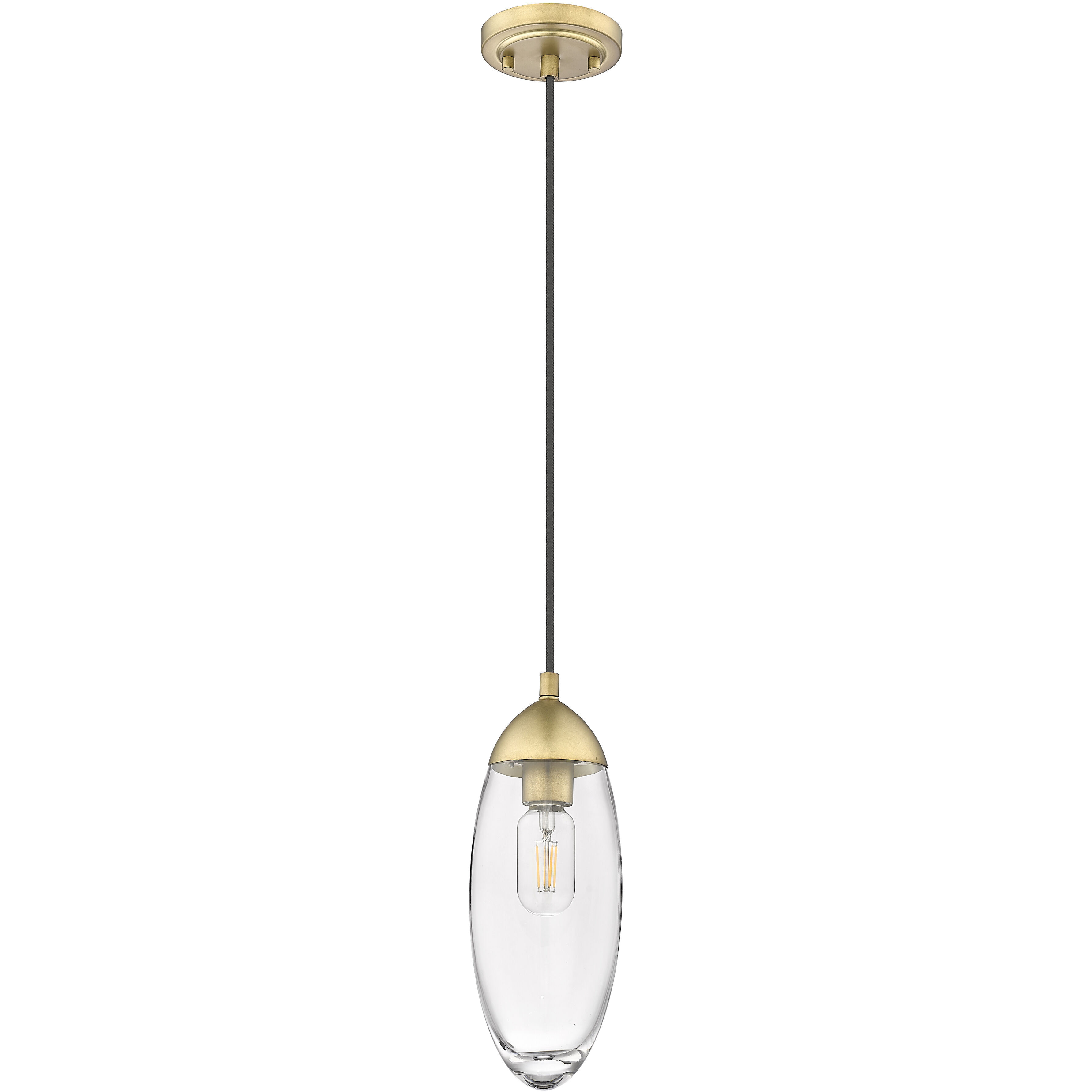 Arden 1 Light 4.5 inch Rubbed Brass Pendant Ceiling Light