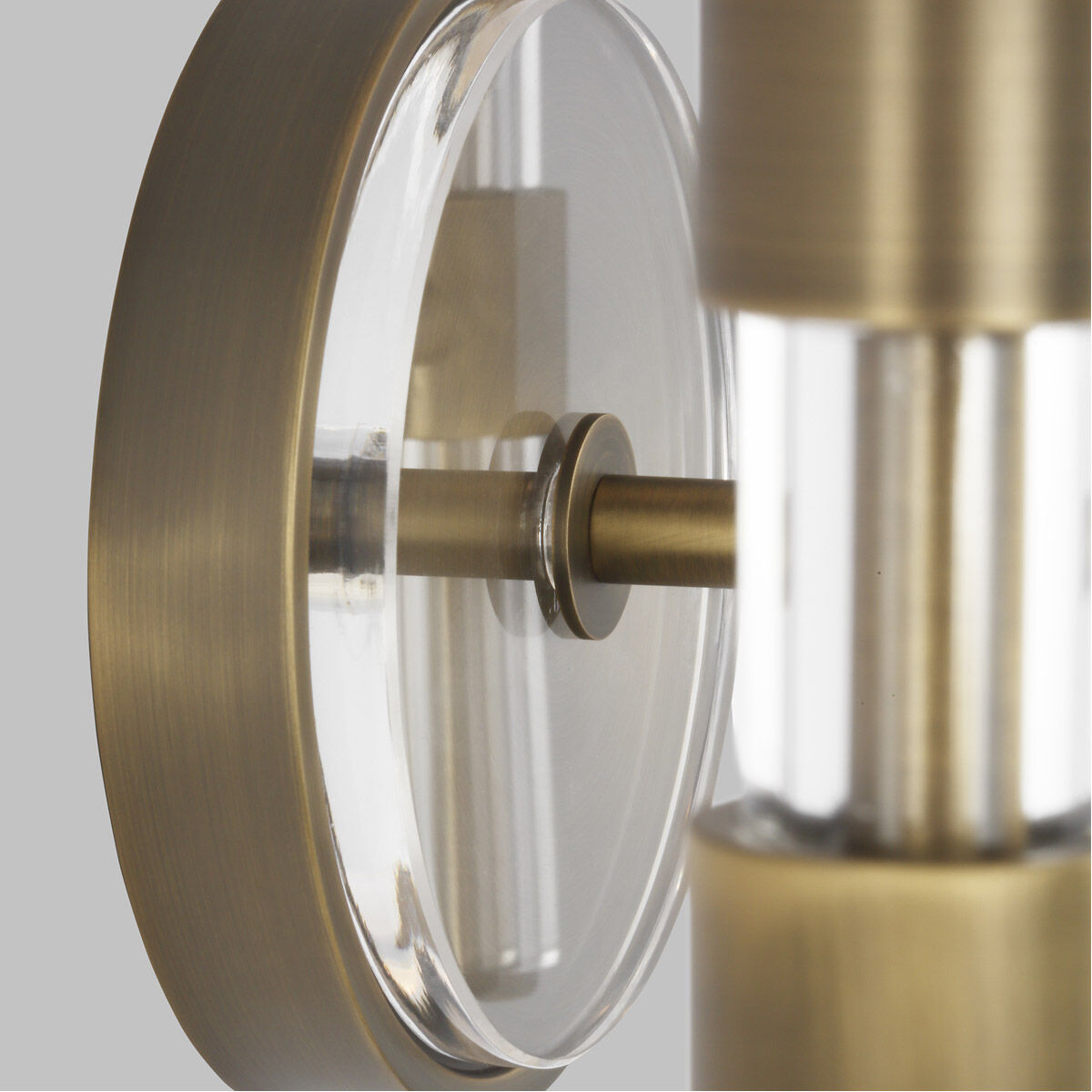 Robert 3 Light 27 inch Time Worn Brass / Clear Acrylic Vanity Light Wall Light