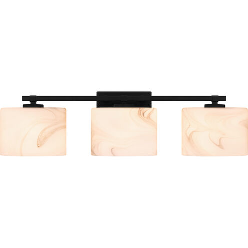 Mather 3 Light 24 inch Matte Black Bath Light Wall Light, Large
