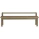 Escape Weathered Teak and Pebble Outdoor Bench