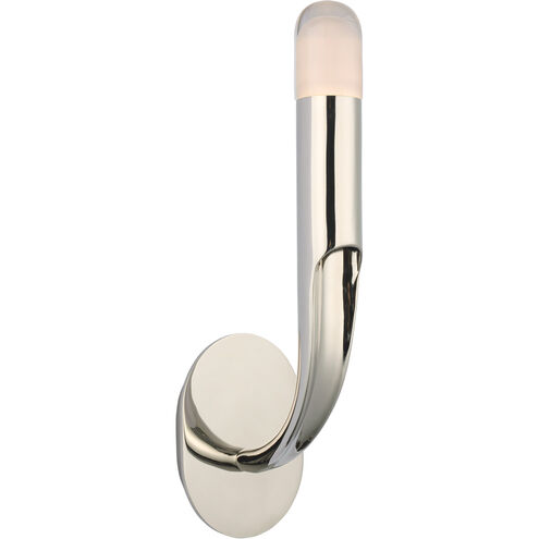 Kelly Wearstler Verso LED 5 inch Polished Nickel Single Sconce Wall Light in Clear Glass