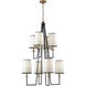 Nico 8 Light 30 inch Oil Rubbed Bronze with Antique Gold Chandelier Ceiling Light