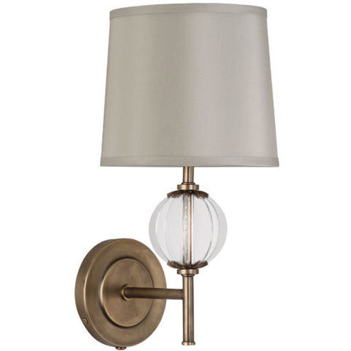 Latitude 1 Light 3 inch Aged Brass with Clear Glass Wall Sconce Wall Light
