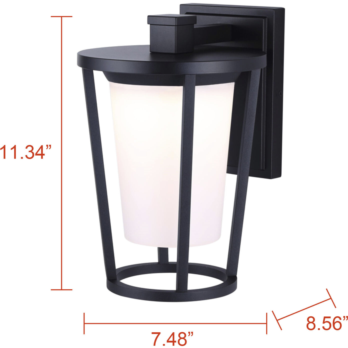 Vero LED 8.5 inch Black Outdoor Lantern