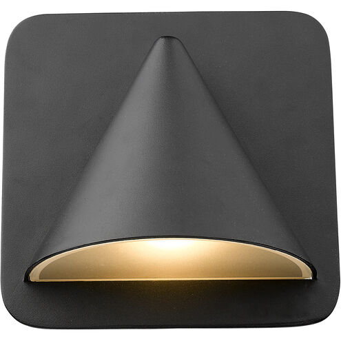 Obelisk LED 6.25 inch Black Outdoor Wall Light
