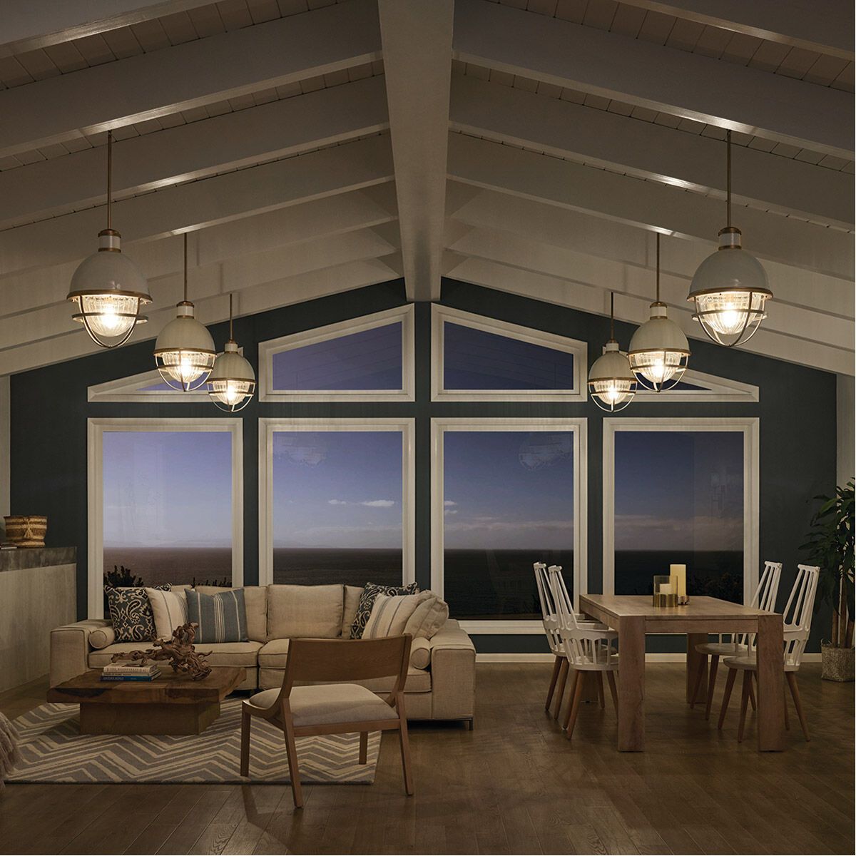 Tollis 1 Light 16 inch Natural Brass Pendant Ceiling Light