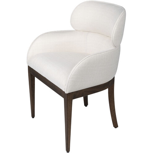 Lucien Dark Brown and Off-White Dining Chair