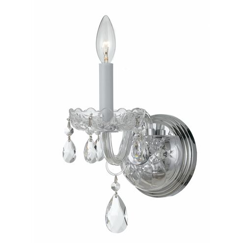 Traditional Crystal 1 Light 5 inch Polished Chrome Sconce Wall Light in Clear Swarovski Strass