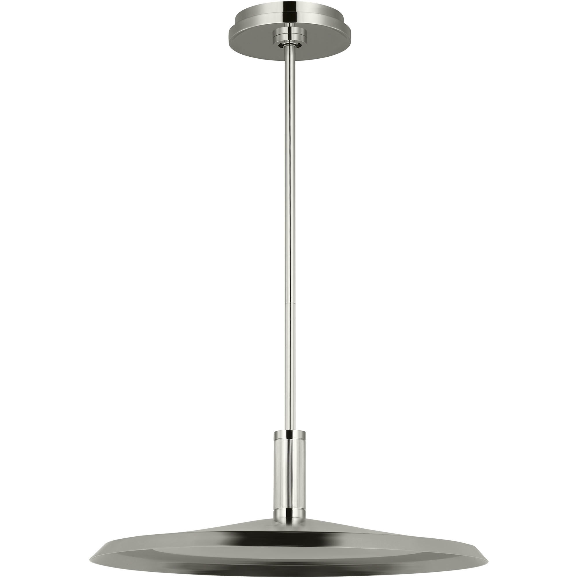Avroko Saucer Direct LED 24 inch Polished Nickel Pendant Ceiling Light