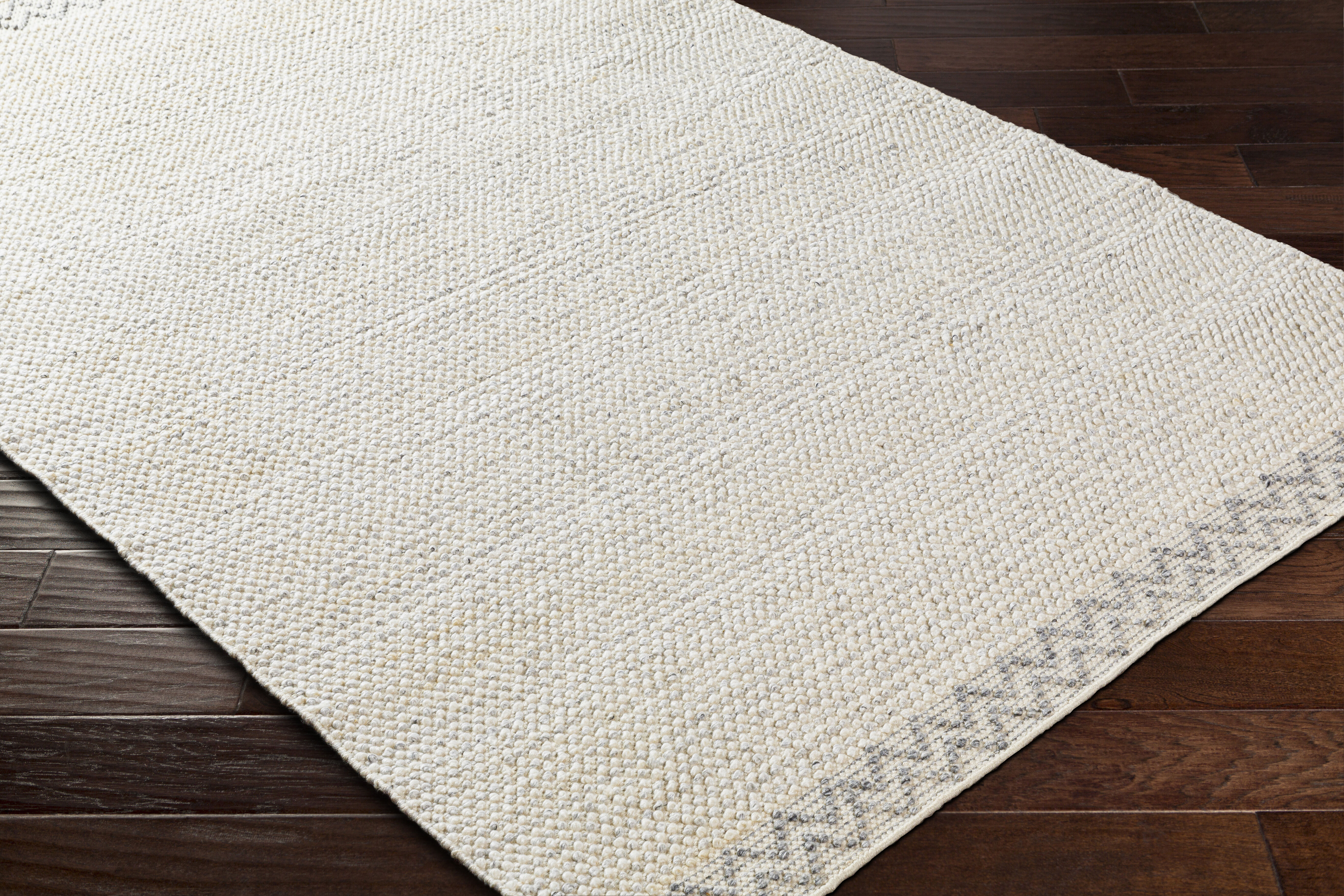 Reika 90 X 60 inch Light Gray Rug, Rectangle