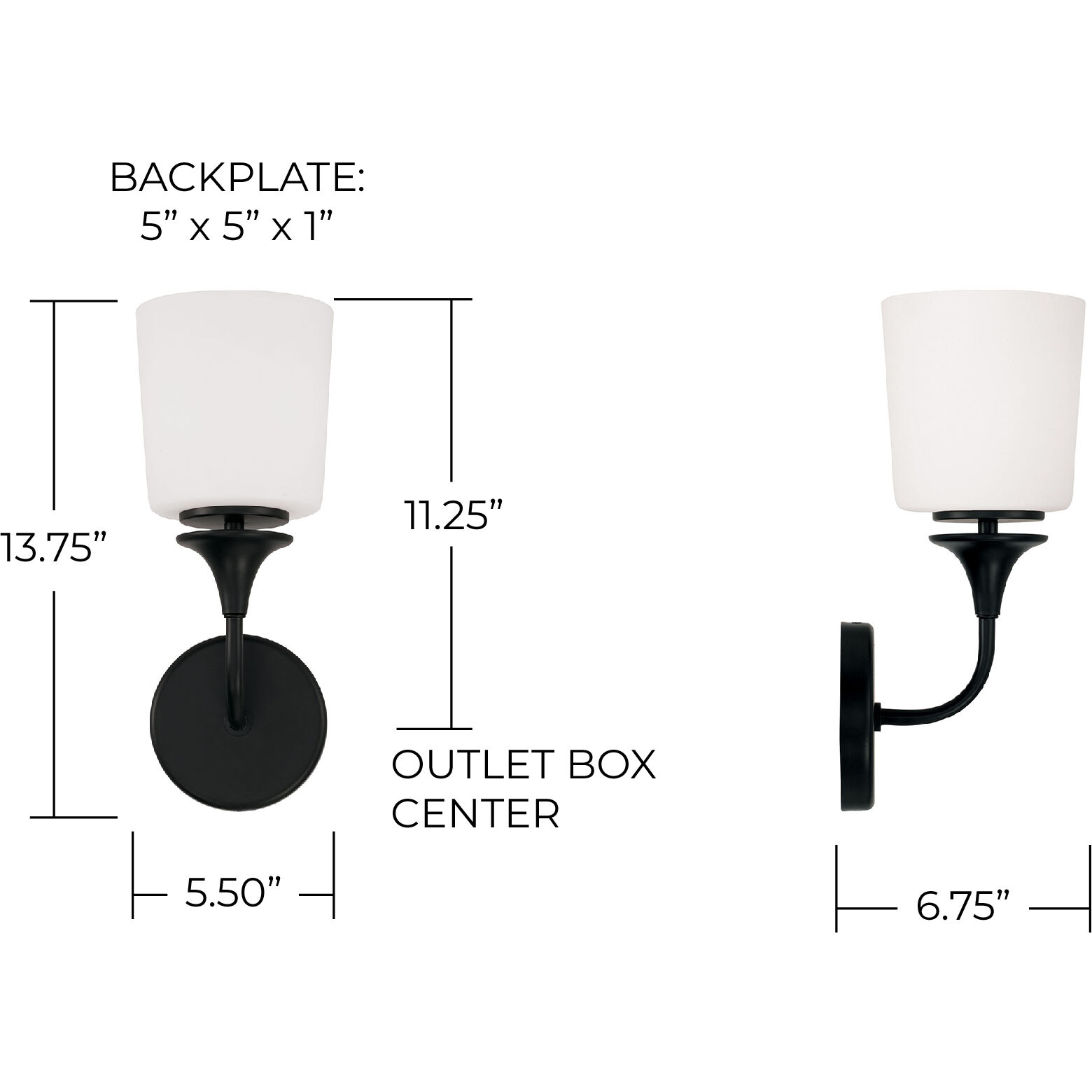 Presley 1 Light 5.5 inch Matte Black Sconce Wall Light