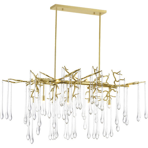 Anita 10 Light 26 inch Gold Leaf Down Chandelier Ceiling Light