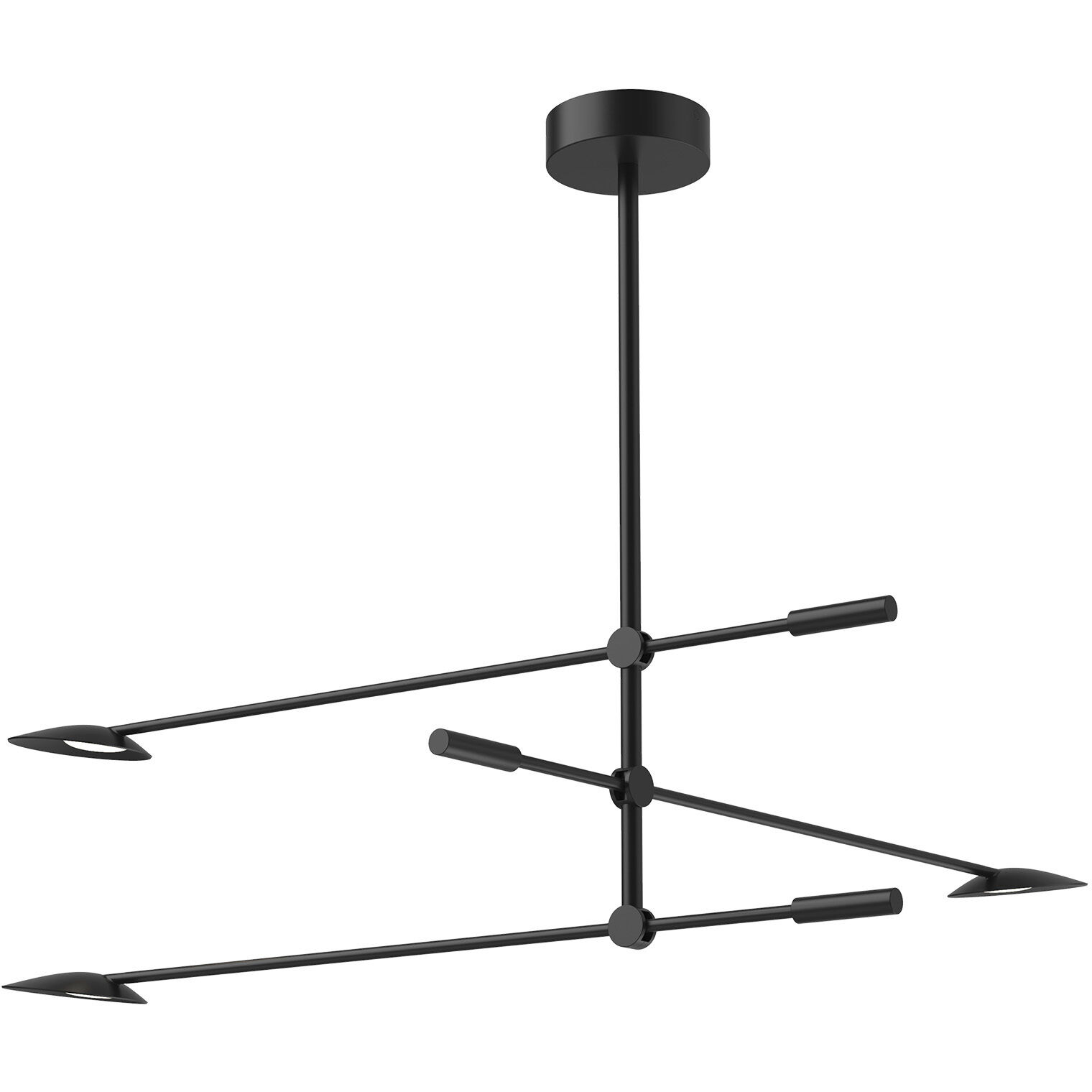 Rotaire LED 32.5 inch Black Chandelier Ceiling Light