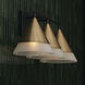 Avant 3 Light 26 inch Aged Brass and Black Vanity Light Wall Light