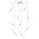 Ballet LED 21.25 inch Bright Satin Aluminum Chandelier Ceiling Light