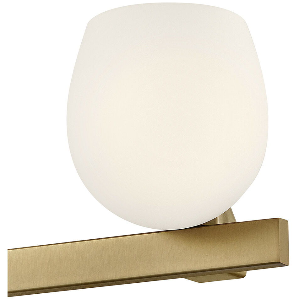 Mae 3 Light 24 inch Lacquered Brass Bath Light Wall Light
