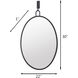 Stopwatch 33.25 X 22.25 inch Black Powder Room Mirror, Varaluz Casa