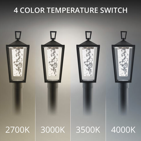 Manchester LED 17.62 inch Black Outdoor Post Light in 3500K, dweLED