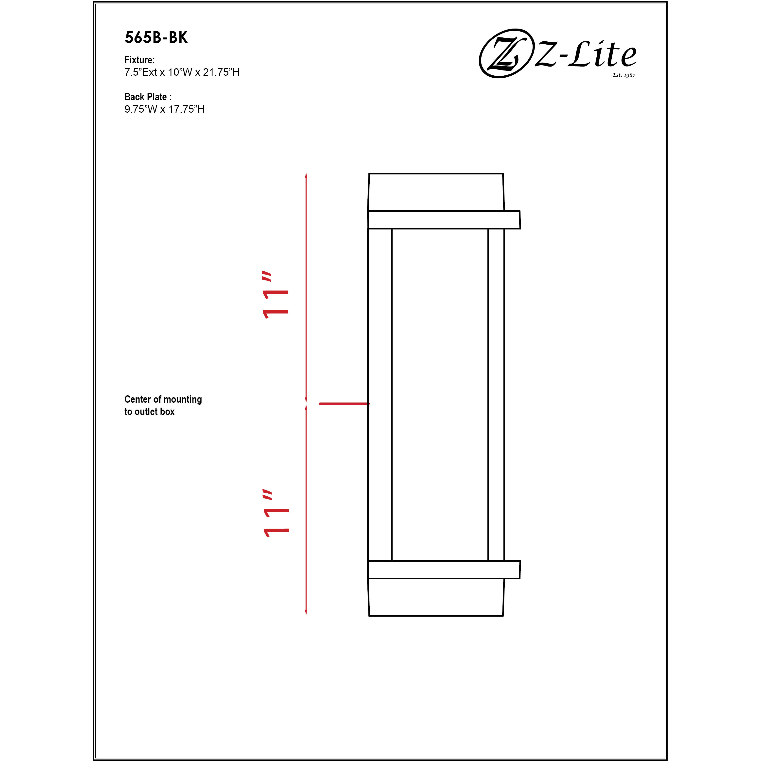 Fallow 2 Light 21.63 inch Black Outdoor Wall Light