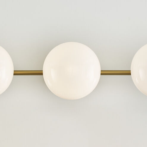 ED Ellen DeGeneres Lune 3 Light 27.38 inch Burnished Brass Vanity Light Wall Light