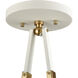 Sabine 4 Light 20 inch Textured White and Brushed Gold Semi Flush Mount Ceiling Light