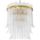 Erika 9 Light 27.95 inch Antique Brass and Clear Glass Pendant Ceiling Light