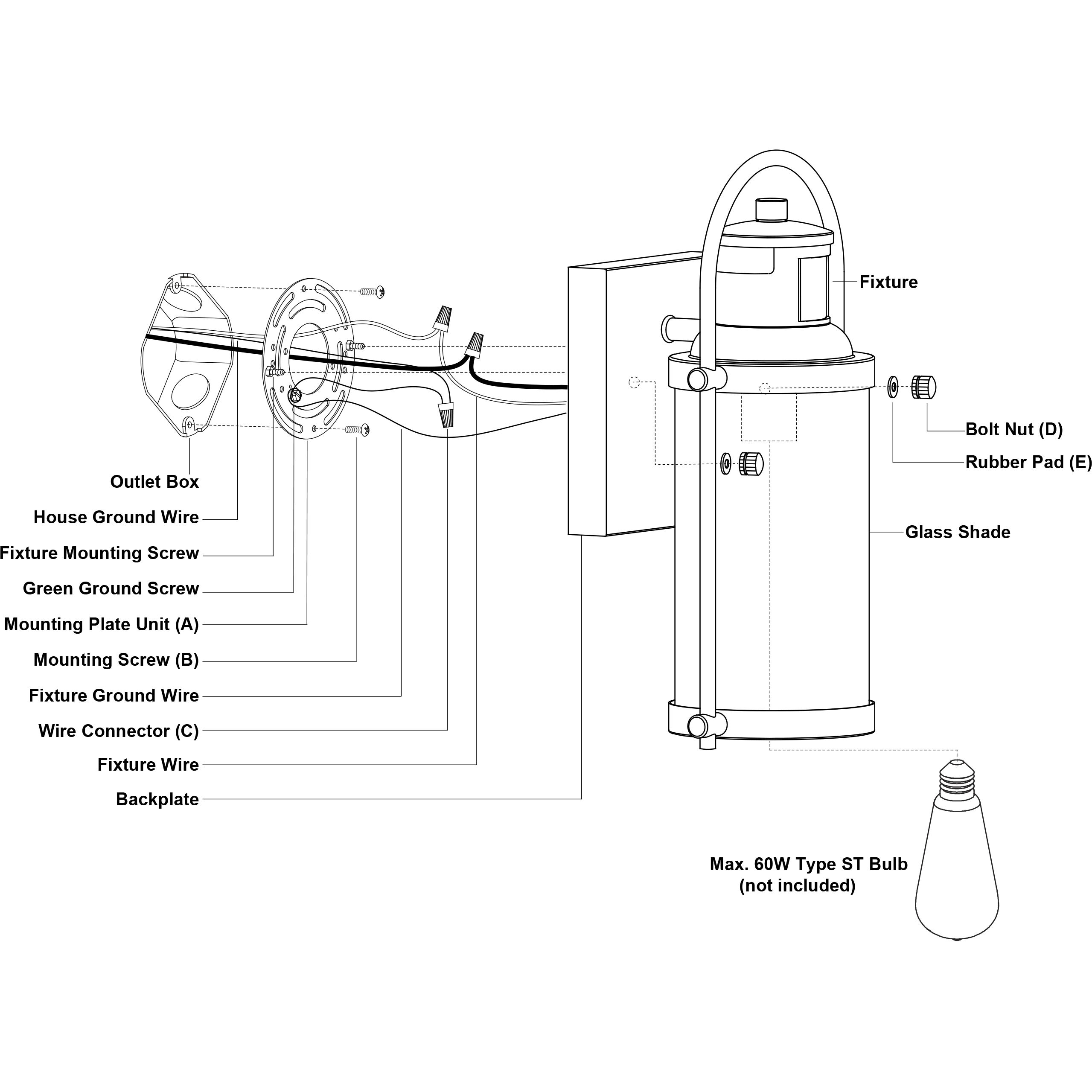 Winfield Textured Black Outdoor Motion Sensor