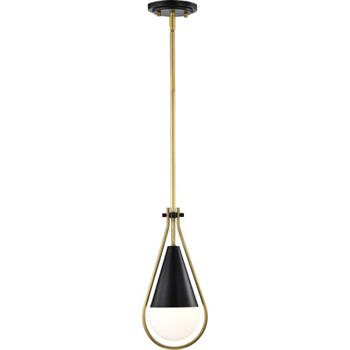 Admiral 1 Light 10 inch Matte Black Pendant Ceiling Light