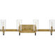 Ryden 30 inch Heritage Brass Vanity Light Wall Light