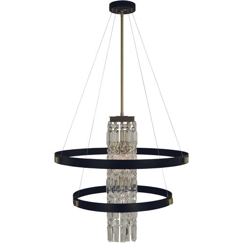 Iris 5 Light 25 inch Matte Black Chandelier Ceiling Light