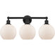 Athens 3 Light 26 inch Matte Black Bath Vanity Light Wall Light in Matte White