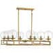 Crosby 8 Light 30 inch Warm Brass Chandelier Ceiling Light, Essentials