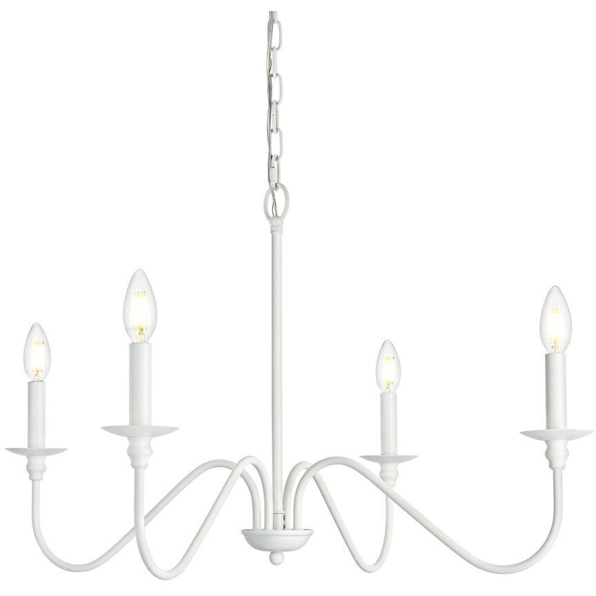 Rohan 4 Light 30 inch White Chandelier Ceiling Light