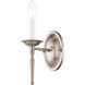 Williamsburgh 1 Light 4 inch Brushed Nickel Wall Sconce Wall Light