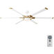 Loft 72 inch Matte White Ceiling Fan in Matte White and Burnished Brass