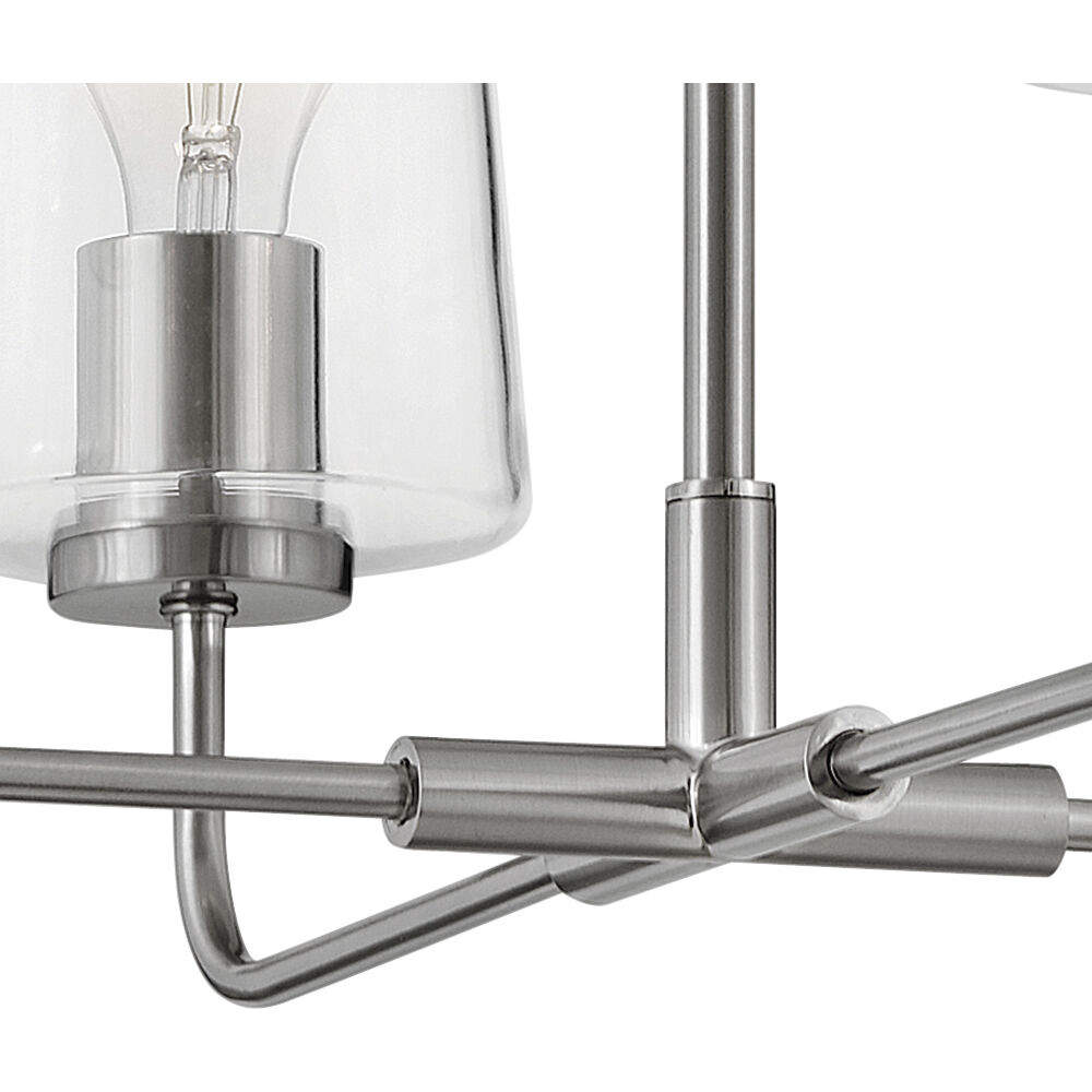 Kline LED 25 inch Brushed Nickel Chandelier Ceiling Light