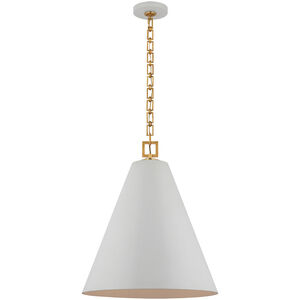Julie Neill Theo LED 22 inch Soft White and Gild Pendant Ceiling Light
