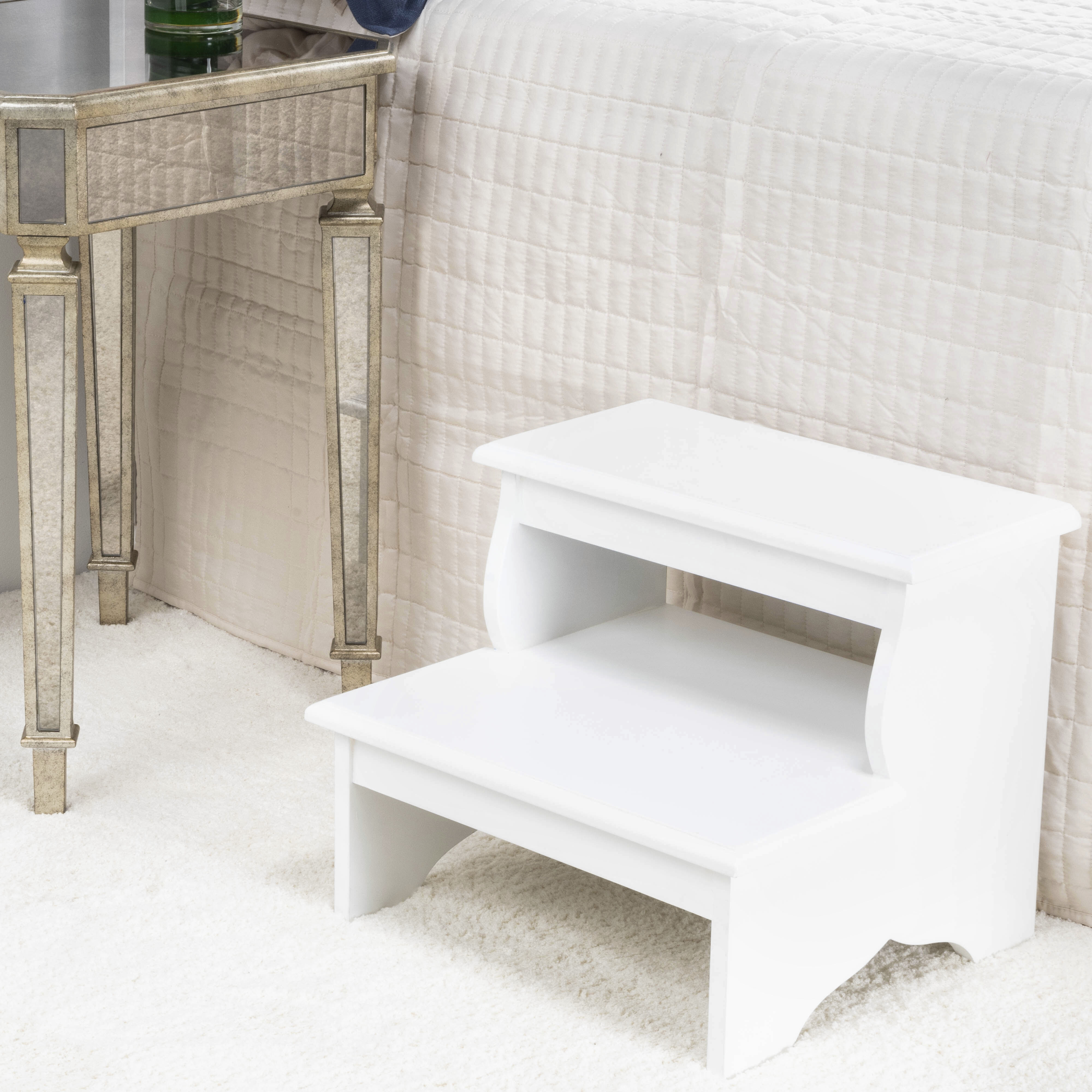 Melrose White Ottoman or Stool