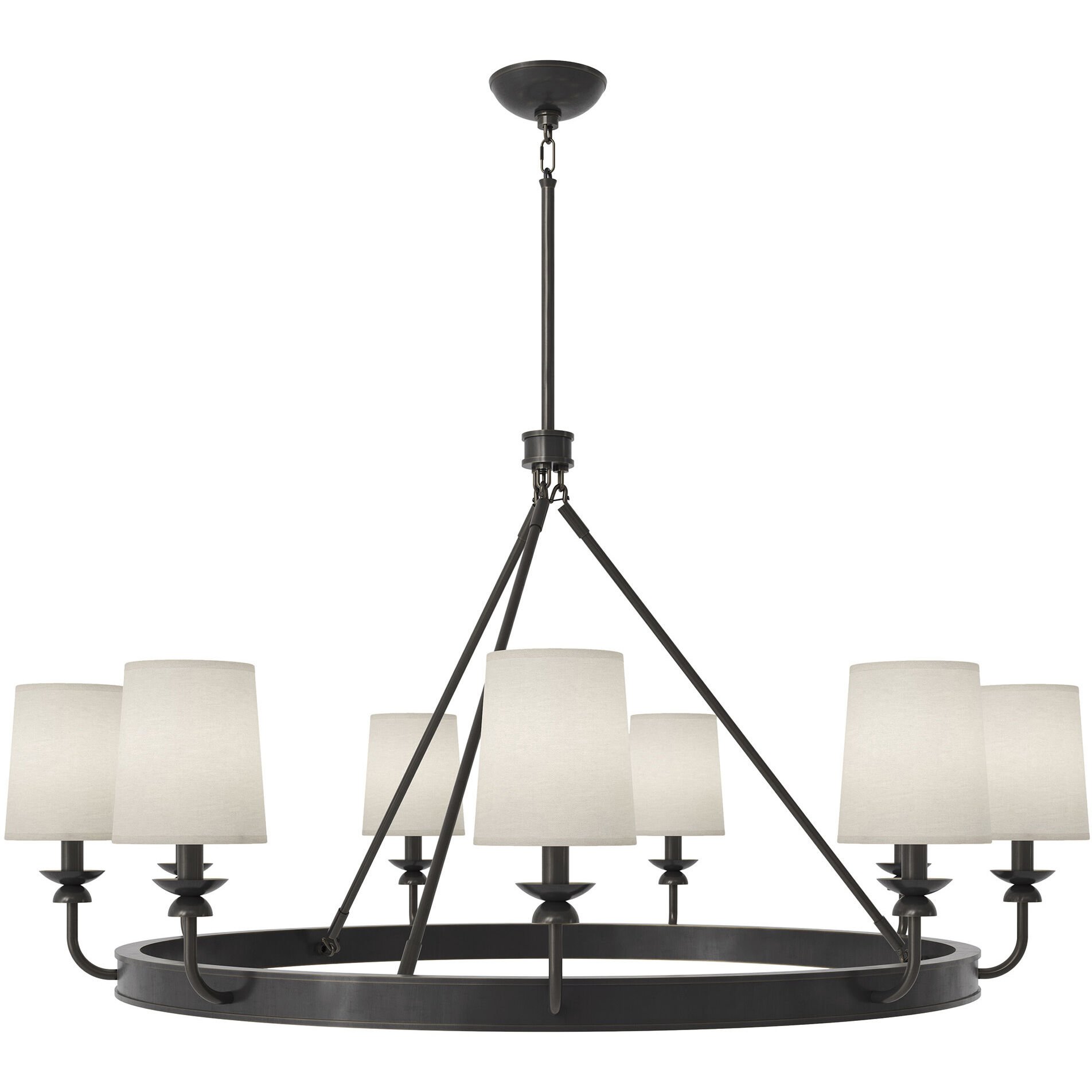 William 9 Light 48.75 inch Deep Patina Bronze Chandelier Ceiling Light